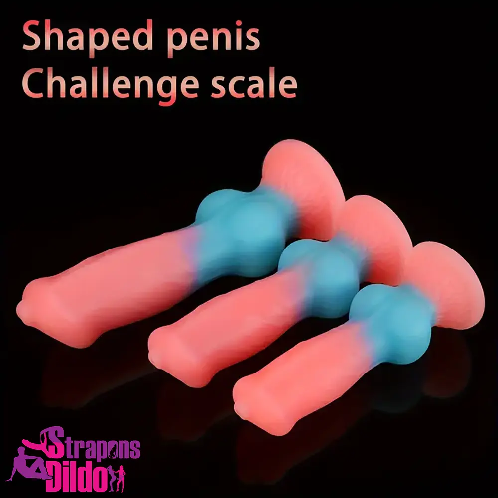 7.08in 7.48in 9.44in 10.23in 13in Silicone Soft Big Glowing Dog Real Dildo Strap ons Dildo