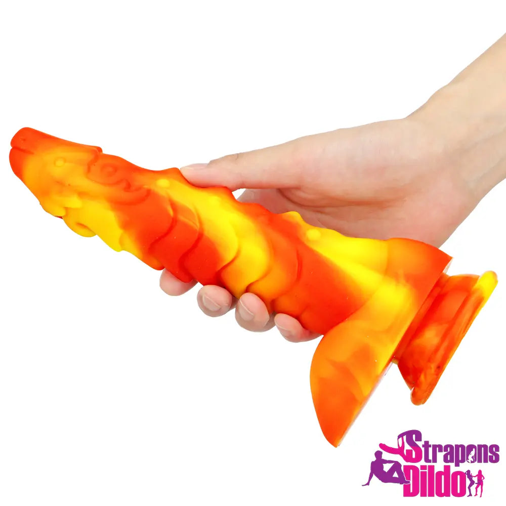 9.37in Silicone Soft Dragon Animal Big Dildo Sucker Female Dildo Sex Toy - Strap ons Dildo