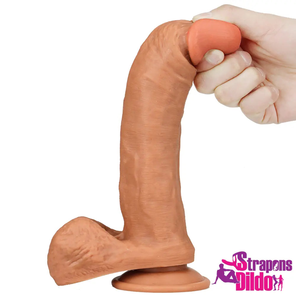 9.44in Lifelike Silicone Soft Realistic Feeling Big G Spot Anal Dildo Strap ons Dildo