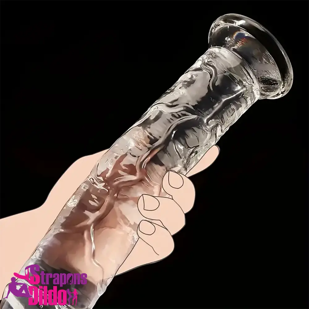 6.3in 7.1in 7.7in 8.5in 9.8in 12in Realistic Clear Dildo Big Anal Expander Strap ons Dildo