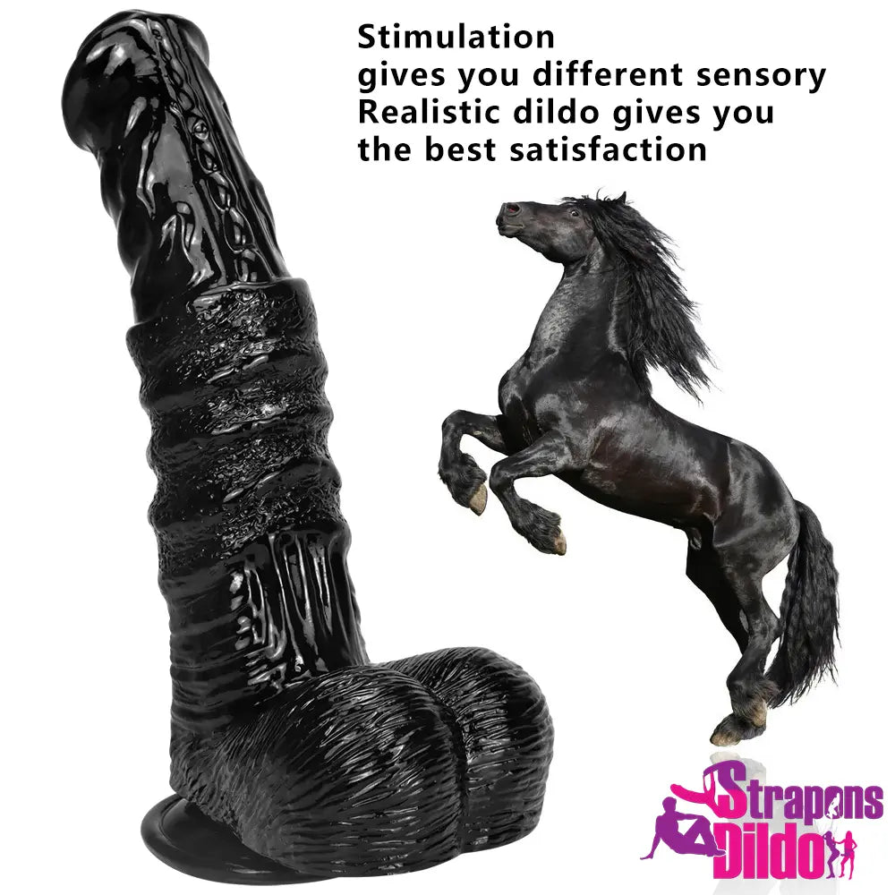 9.84in Horse Cock Penis Big Animal Thick Dildo Vagina Masturbator - Strap ons Dildo