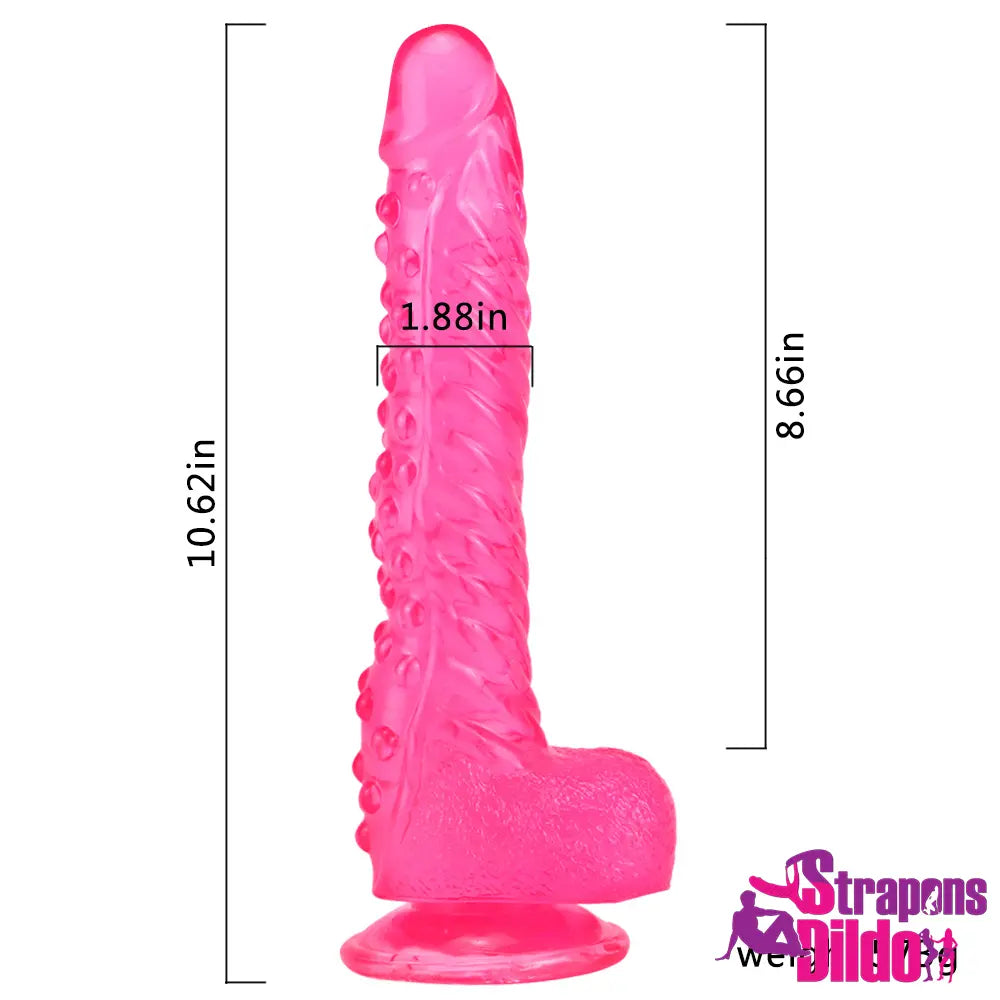 10.62in Spiked G-Spot Vagina Stimulator Big Anal Women Men Odd Dildo Strap ons Dildo