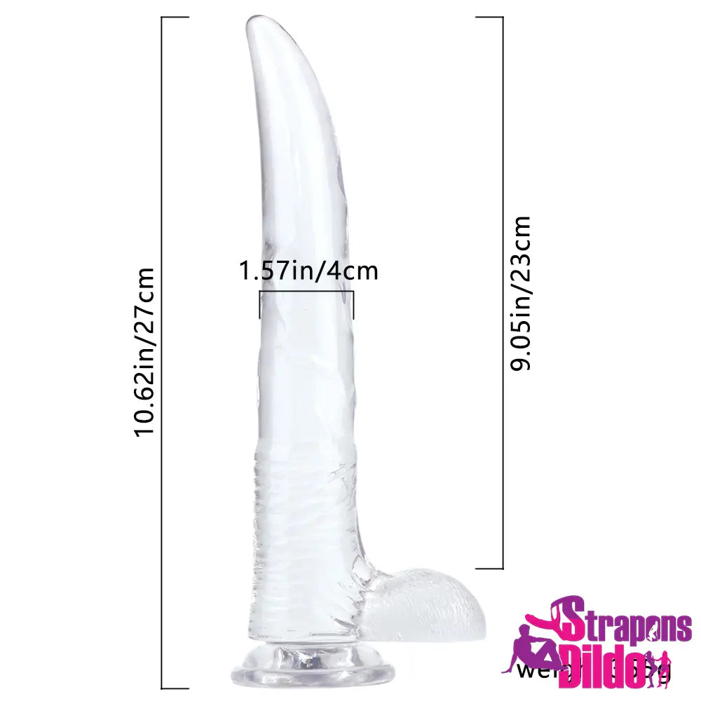 10.62in Sharp Design Thin G-Spot Vagina Stimulator Big Anal Dildo Strap ons Dildo