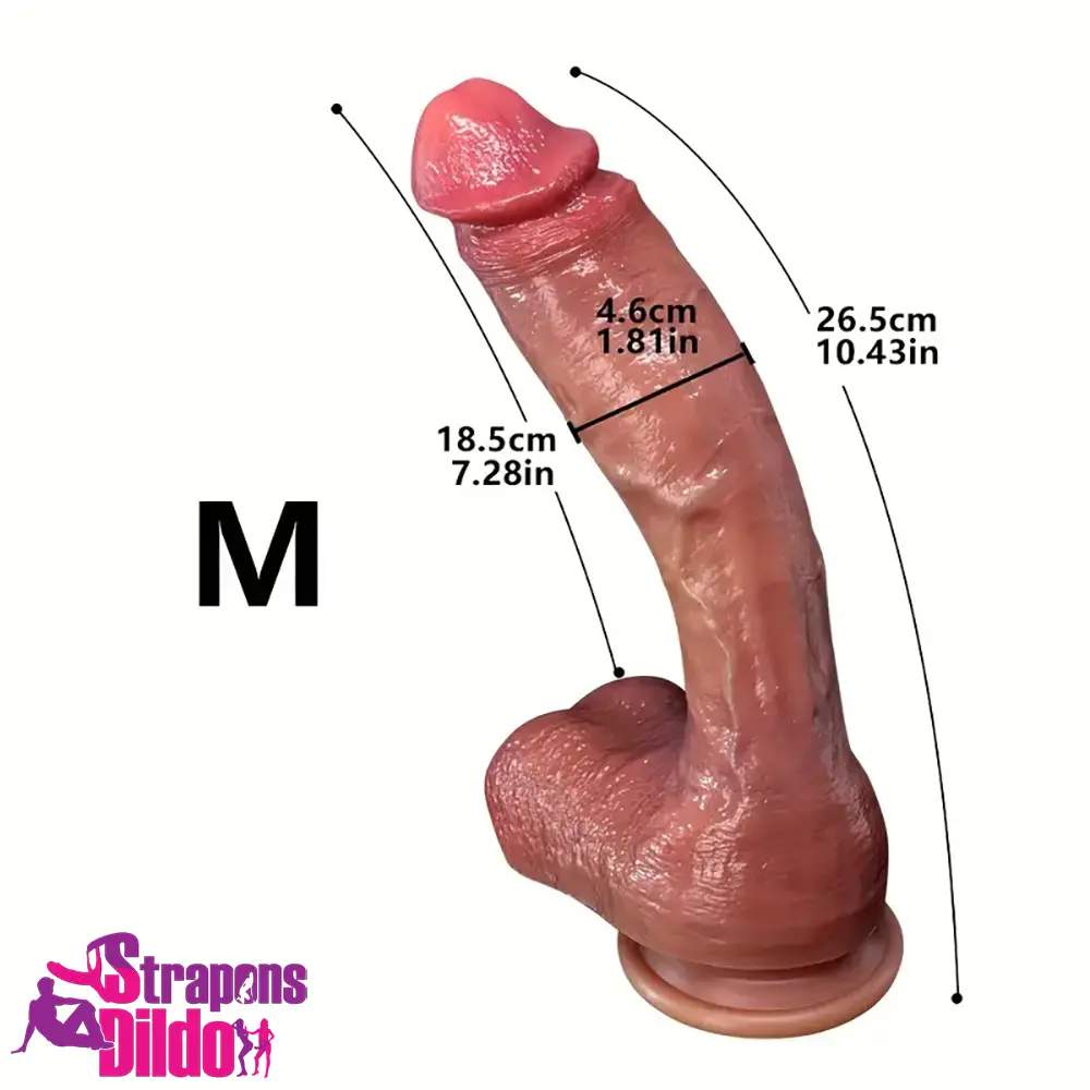 9.05in 10.43in 11.02in 12.2in 13.58in Soft Silicone Large Real Skin Dildo Strap ons Dildo