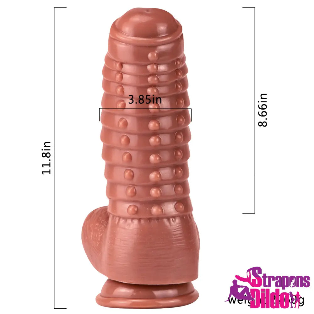 11.8in Thick Uncut Big Spiked Dildo For Vagina Masturbator Female Sex Strap ons Dildo