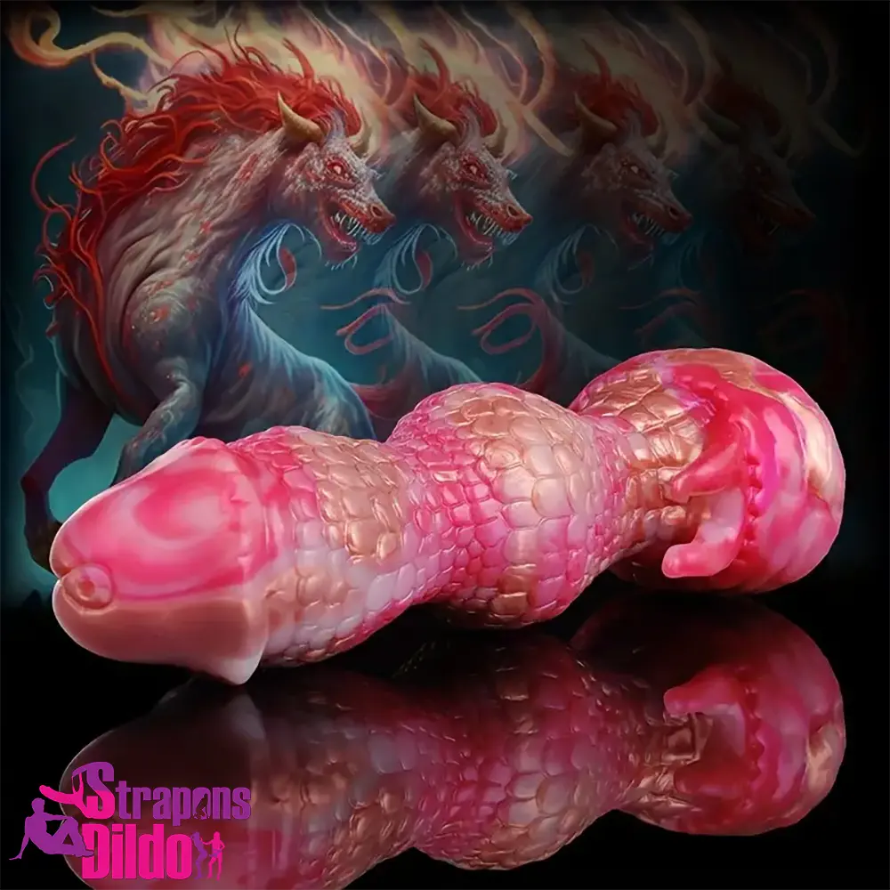 7.08in Fantasy Monster Dragon Silicone Soft Dildo For Couples Unisex Strap ons Dildo