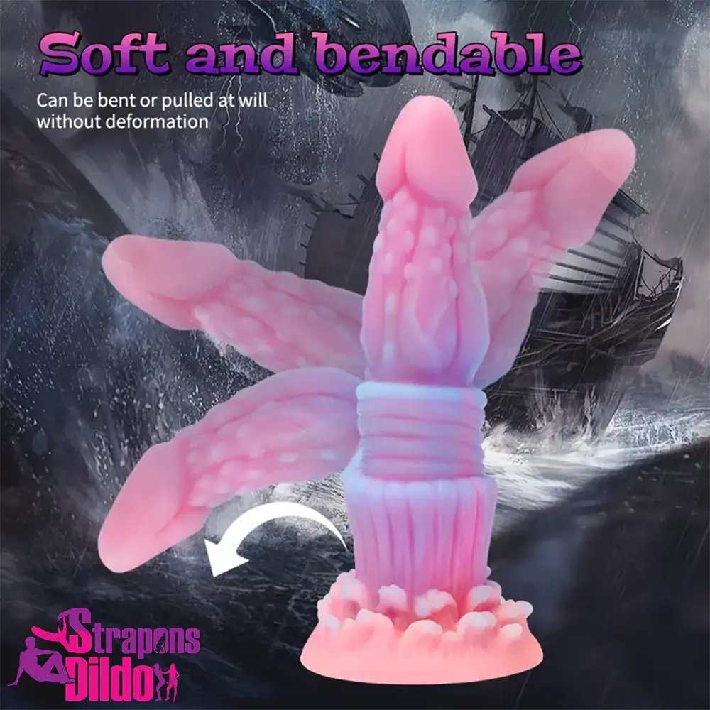 8.46in Fantasy Luminous Monster Silicone Soft Dildo Anal Comforter Strap ons Dildo