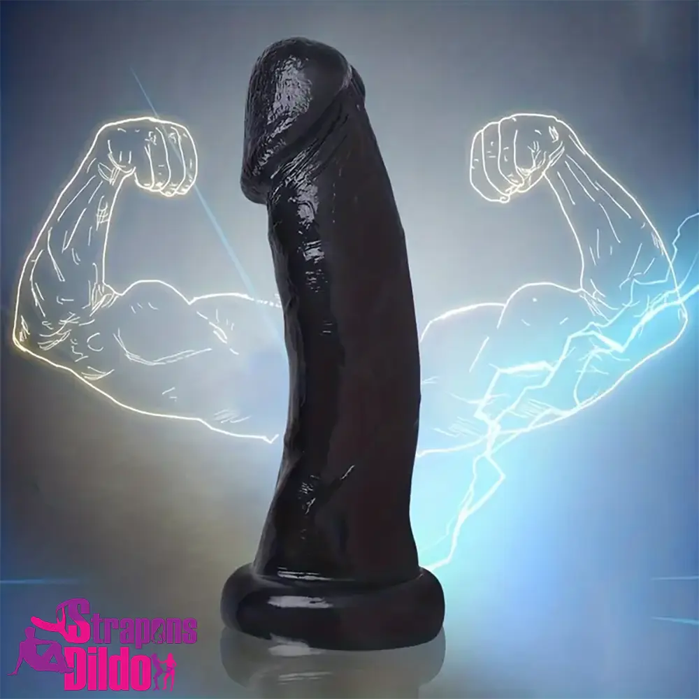 8.5in Real Cock Big Black Dildo Penis Anal Expander For Anus Comforter Strap ons Dildo