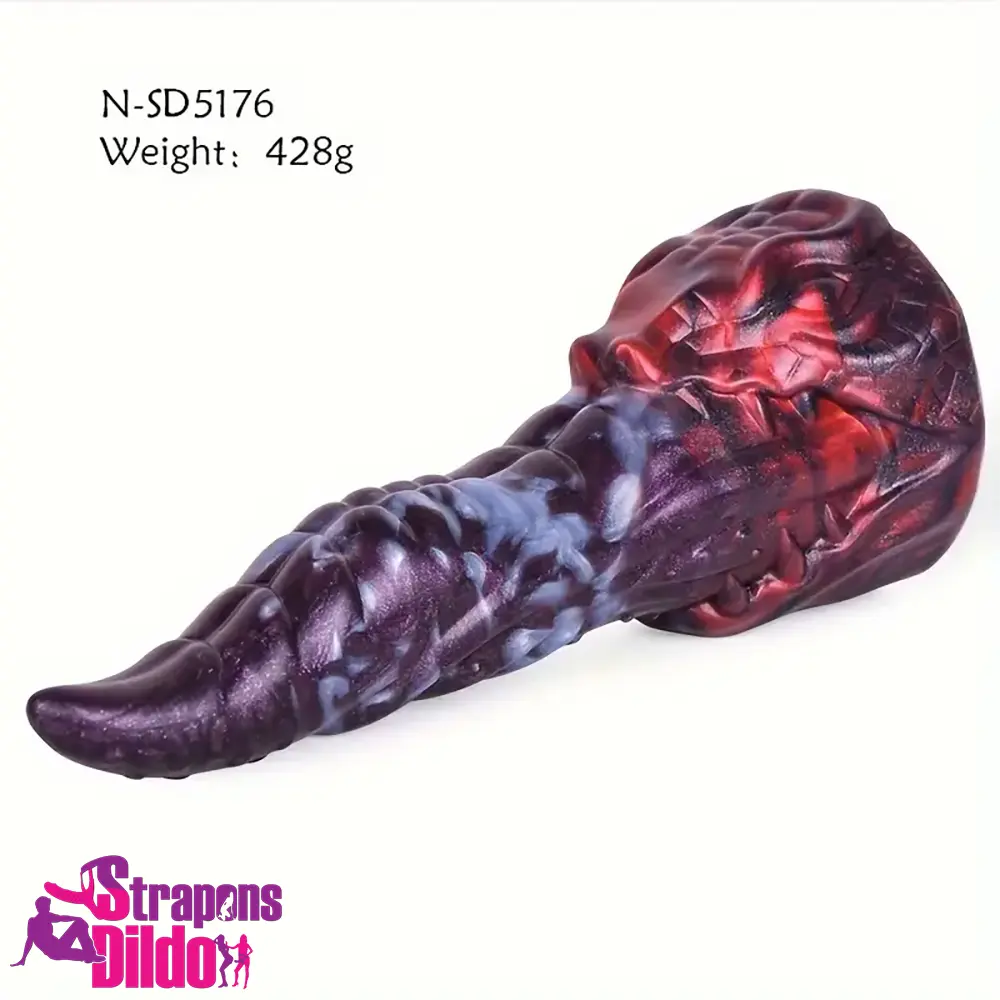 8.18in Dragon Monster Real Silicone Soft Dildo Penis Clit Expander Strap ons Dildo