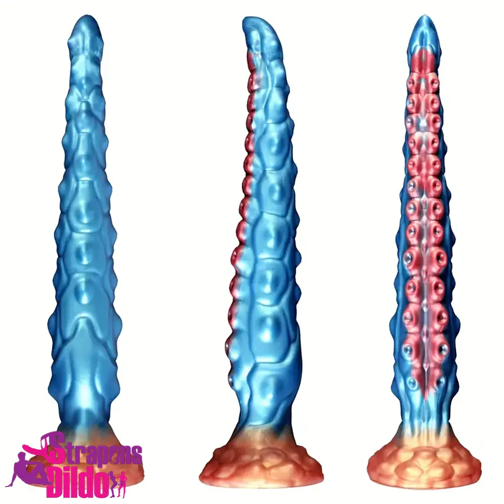 13.7in Big Long Real Tentacle Silicone Soft Dildo Penis Anal Penetration Strap ons Dildo