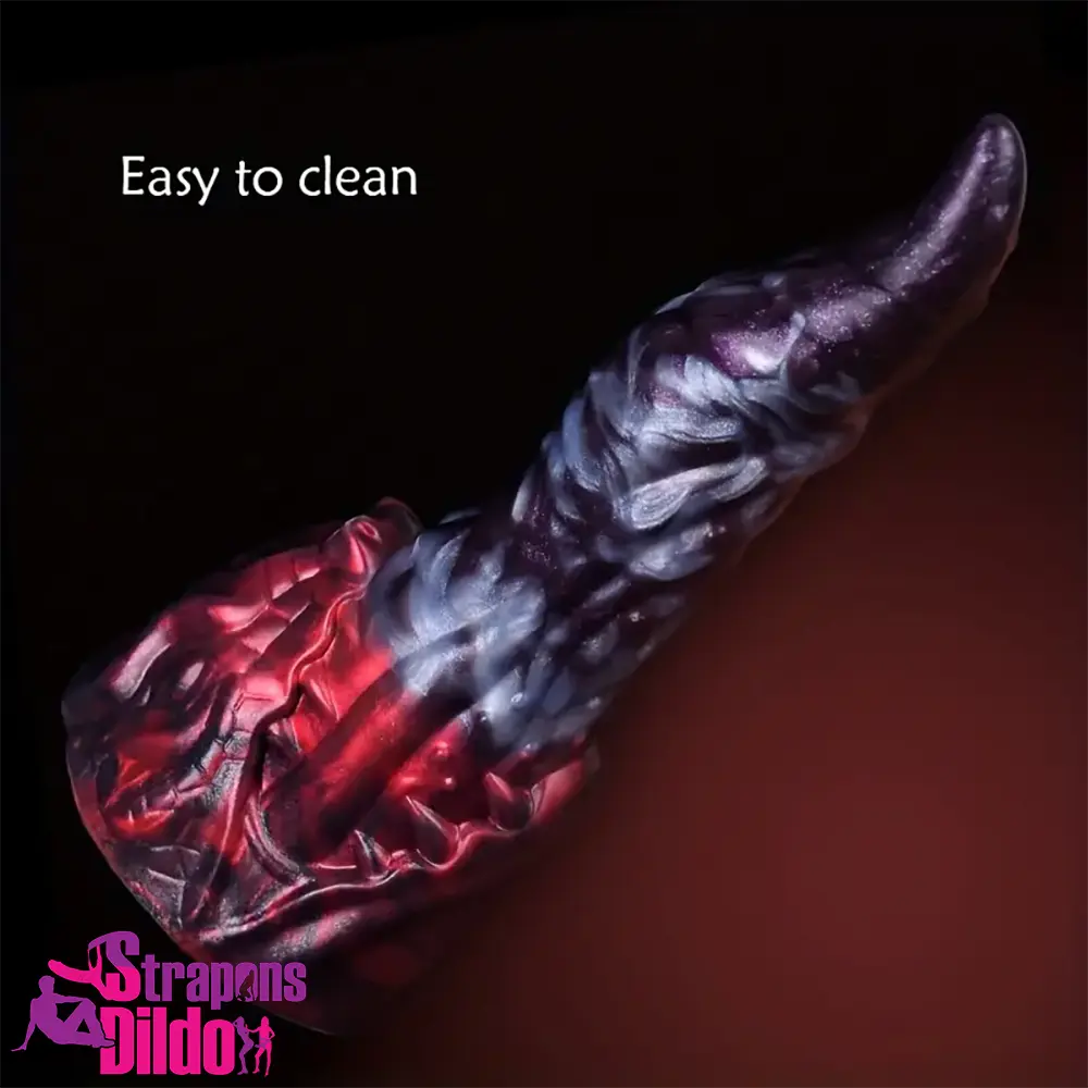 8.18in Dragon Monster Real Silicone Soft Dildo Penis Clit Expander Strap ons Dildo