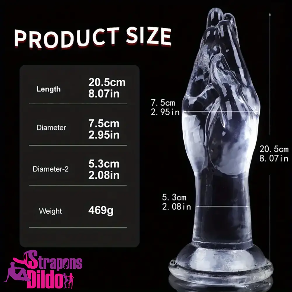 8.07in 9.56in Fist Dildo Big BDSM Sex Toy For For Men Sex Love Adults Strap ons Dildo