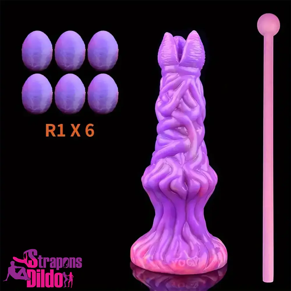 7.99in Luminous Ovipositor Silicone Dildo For Anal Vaginal Masturbator Strap ons Dildo