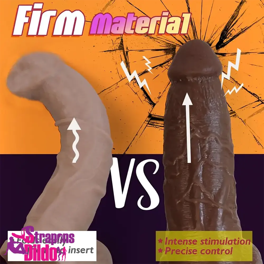 8in Big Silicone Cock Realistic Ebony Dildo BDSM Sex Toy For Women Strap ons Dildo