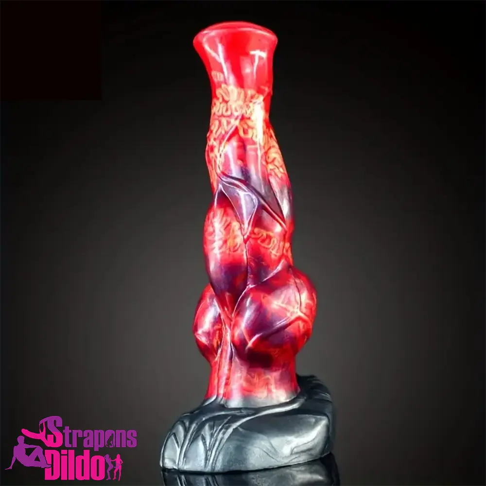 9.57in Animal Big Dog Silicone Soft Knot Real Dildo With Strong Sucker Strap ons Dildo