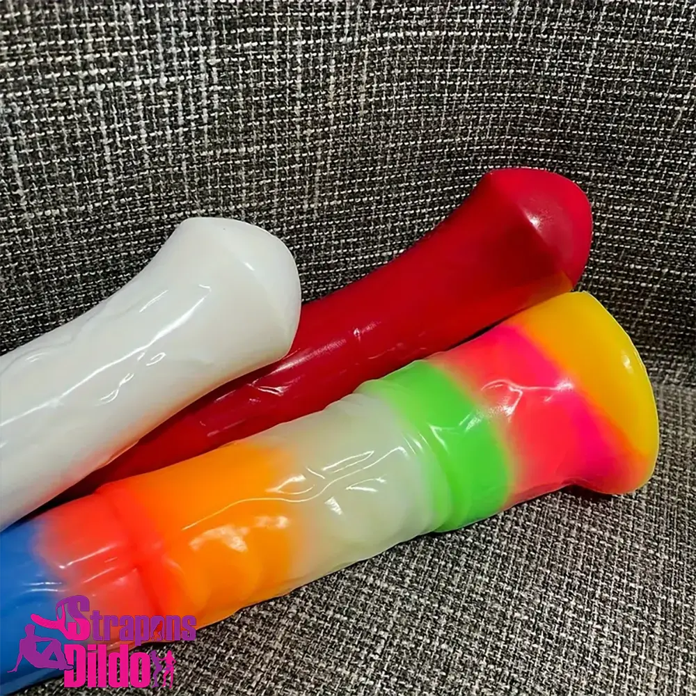 11.61in Big Silicone Cock Horse Luminous Animal Dildo Vaginal Sex Toy Strap ons Dildo