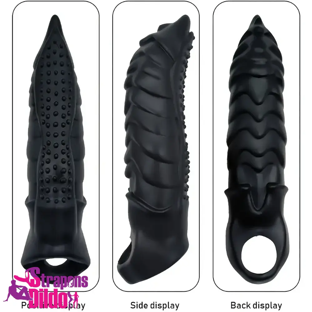 8.66in Wolf Head Silicone Cock Sleeve Big Dildo BDSM Sex Toy Strap ons Dildo