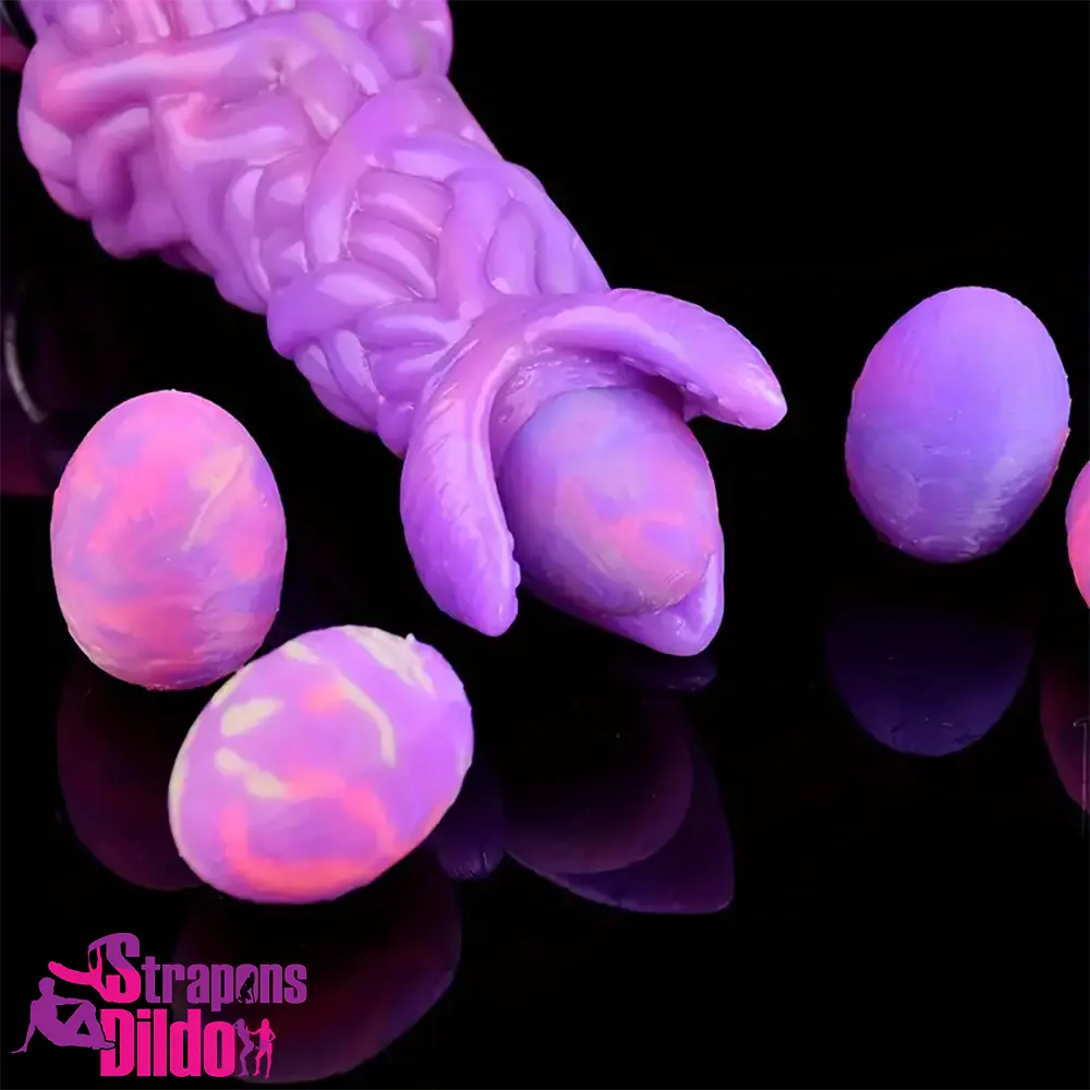 7.99in Luminous Ovipositor Silicone Dildo For Anal Vaginal Masturbator Strap ons Dildo