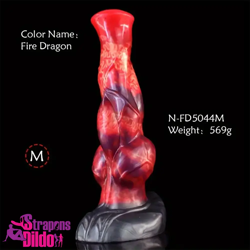 9.57in Animal Big Dog Silicone Soft Knot Real Dildo With Strong Sucker Strap ons Dildo