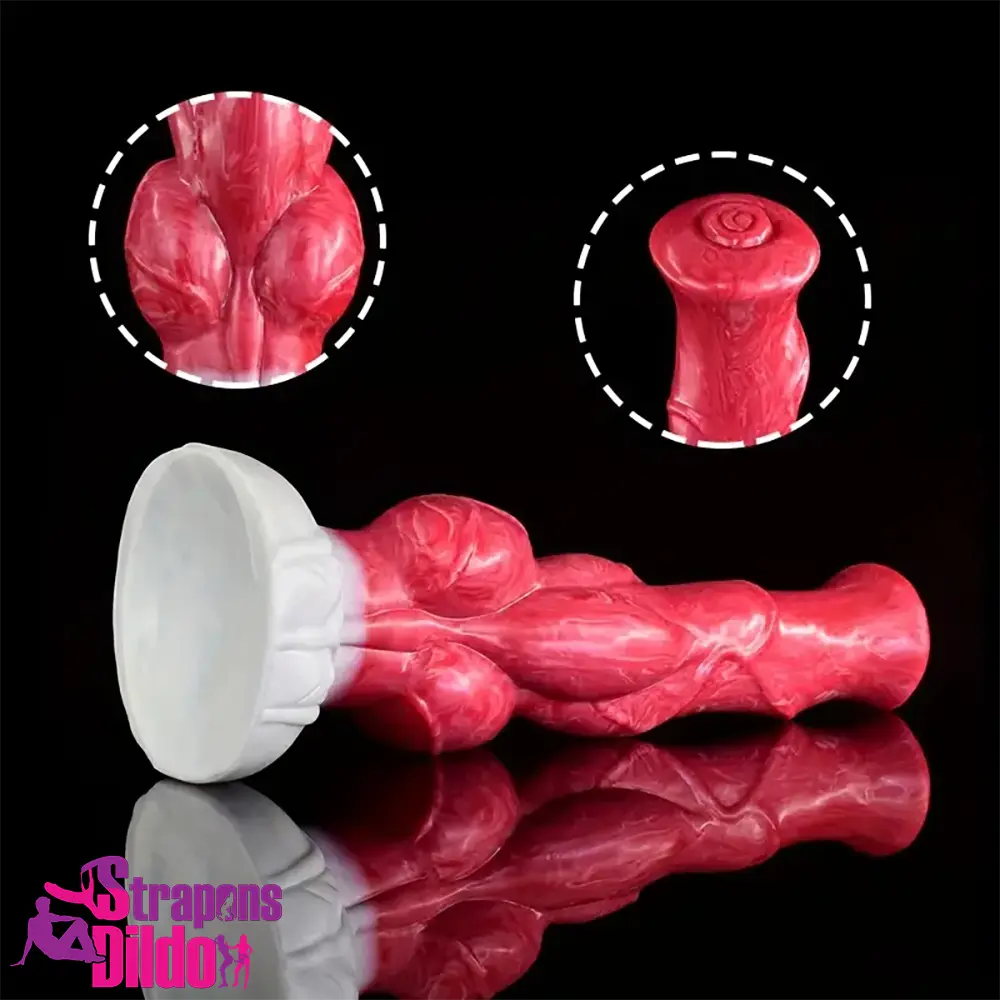 9.57in Animal Big Dog Silicone Soft Knot Real Dildo With Strong Sucker Strap ons Dildo