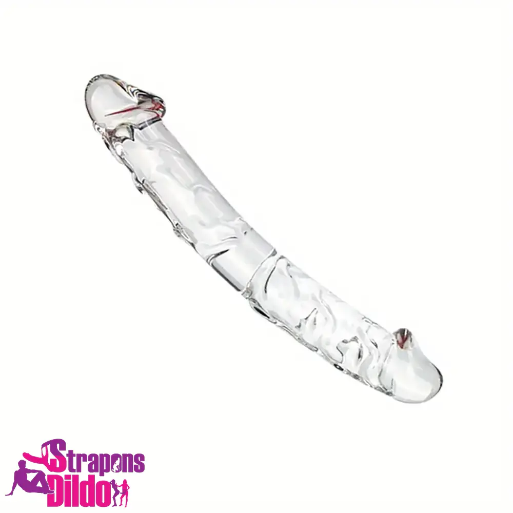 6.49in 8.26in Glass Dual Heads Dildo For Anal Vaginal Masturbator Strap ons Dildo