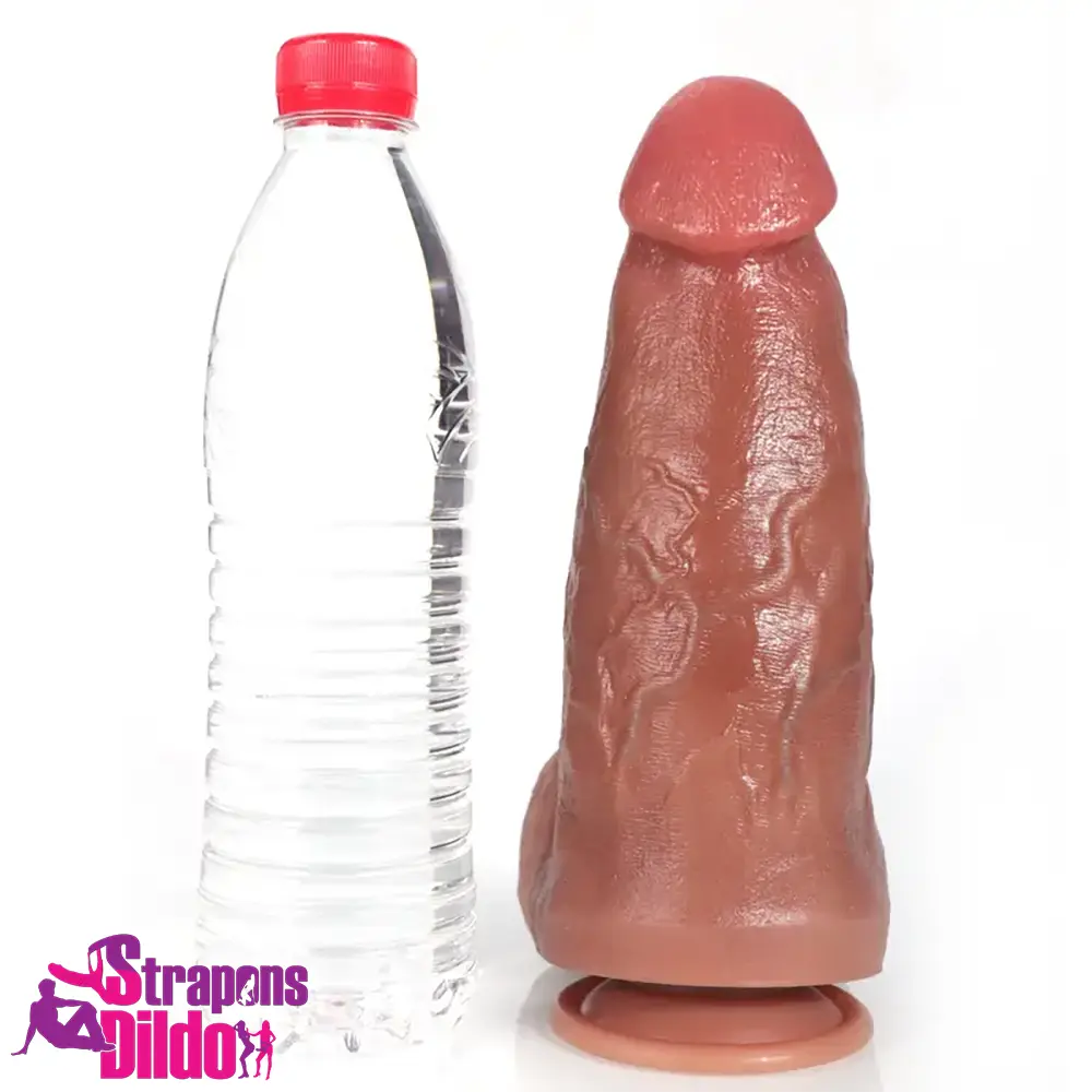 9.06in Superb Skin Thick Real Silicone Soft Big Dildo With Suction Cup Strap ons Dildo