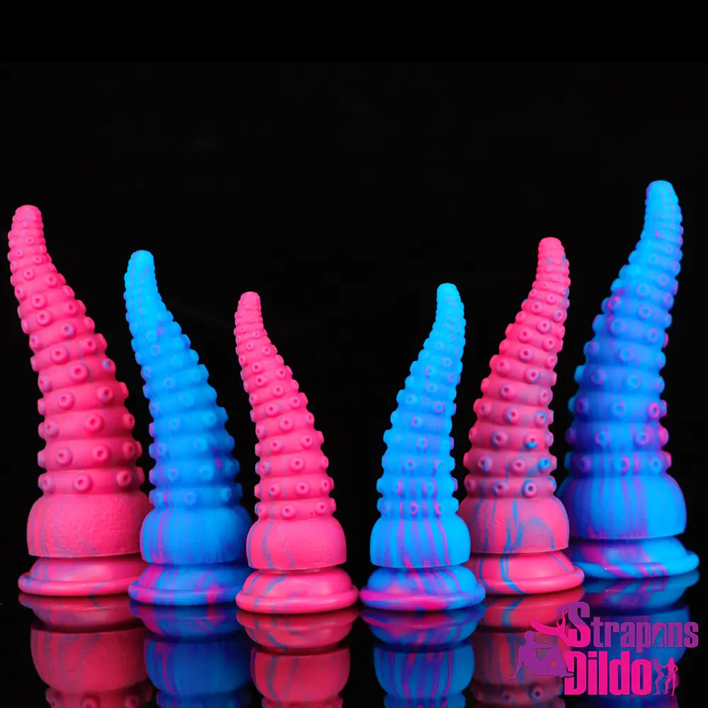 6.02in 7.09in 8.06in Silicone Octopus Tentacle Suction Cup Soft Dildo - Strap ons Dildo