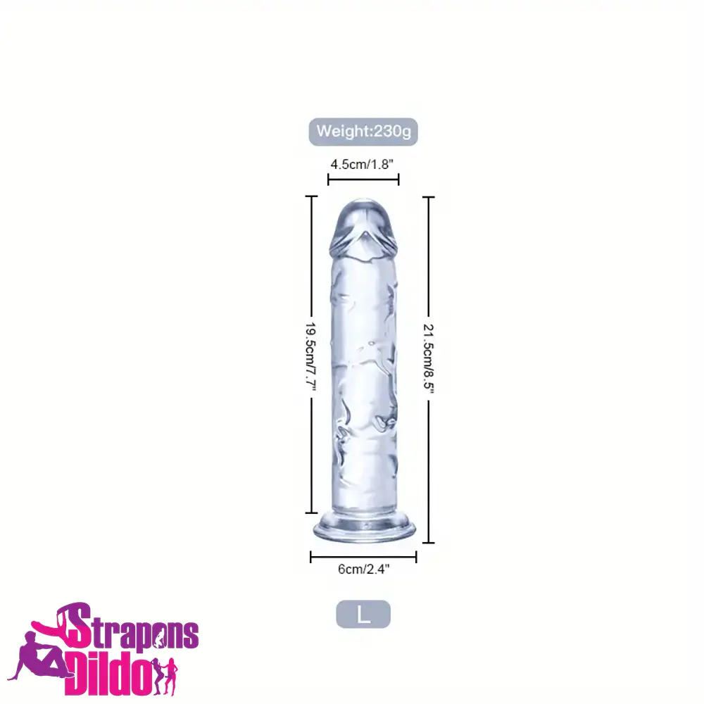 6.3in 7.1in 7.7in 8.5in 9.8in 12in Realistic Clear Dildo Big Anal Expander Strap ons Dildo