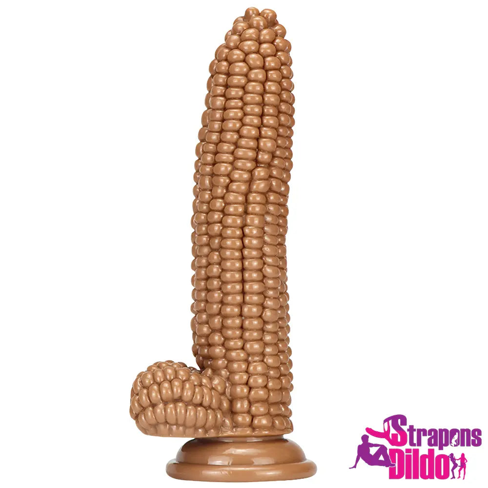 8.26in Corn PVC G Spot Real Feeling Big Anal Dildo With Suction Cup Strap ons Dildo