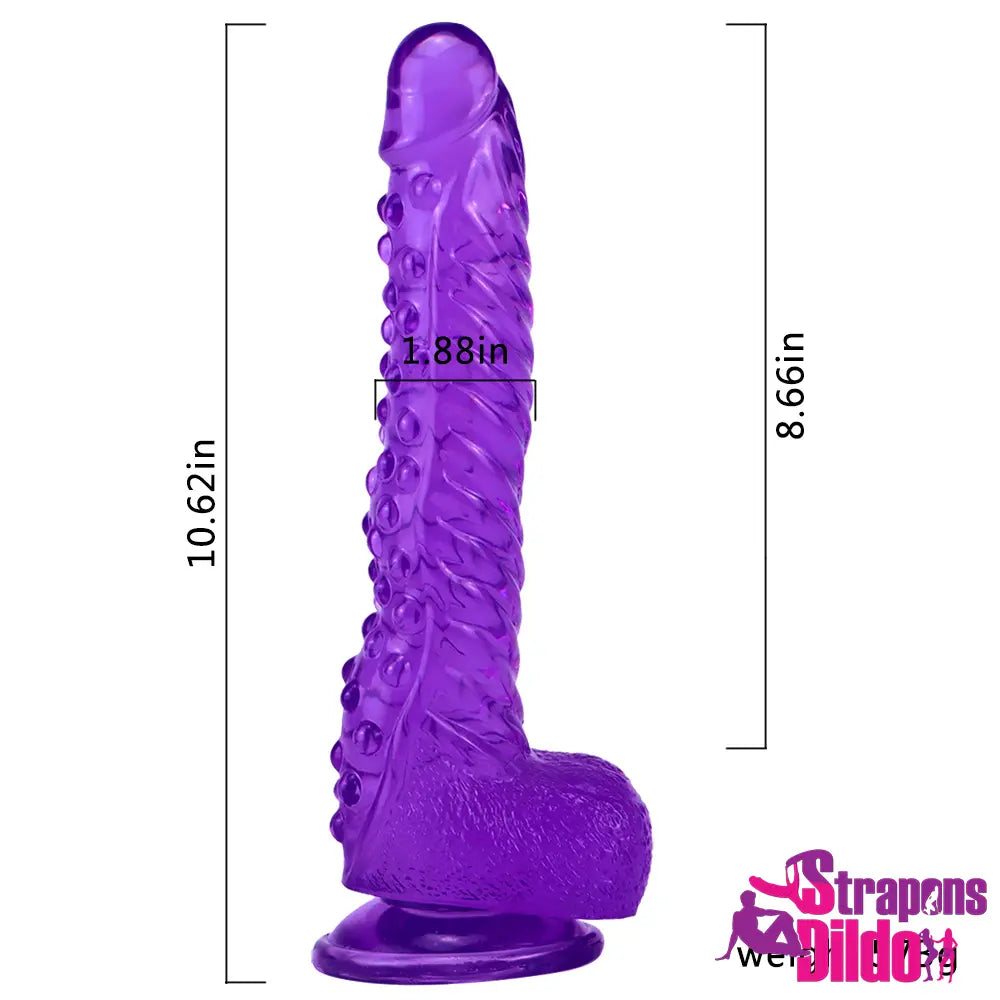 10.62in Spiked G-Spot Vagina Stimulator Big Anal Women Men Odd Dildo Strap ons Dildo