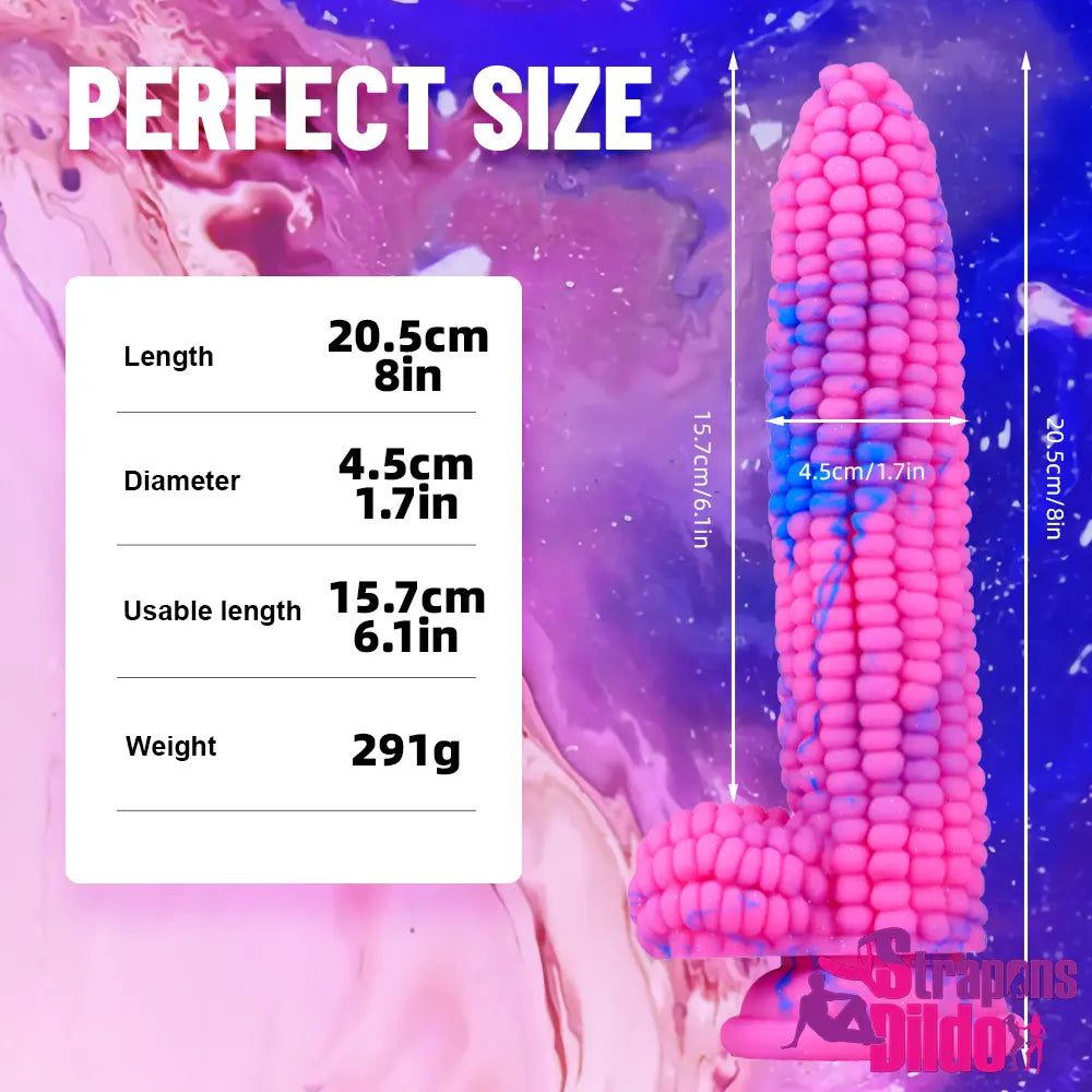 8in Silicone Soft Corn Big Dildo Sex Toy Vagina G-spot Penis Sex Toy - Strap ons Dildo