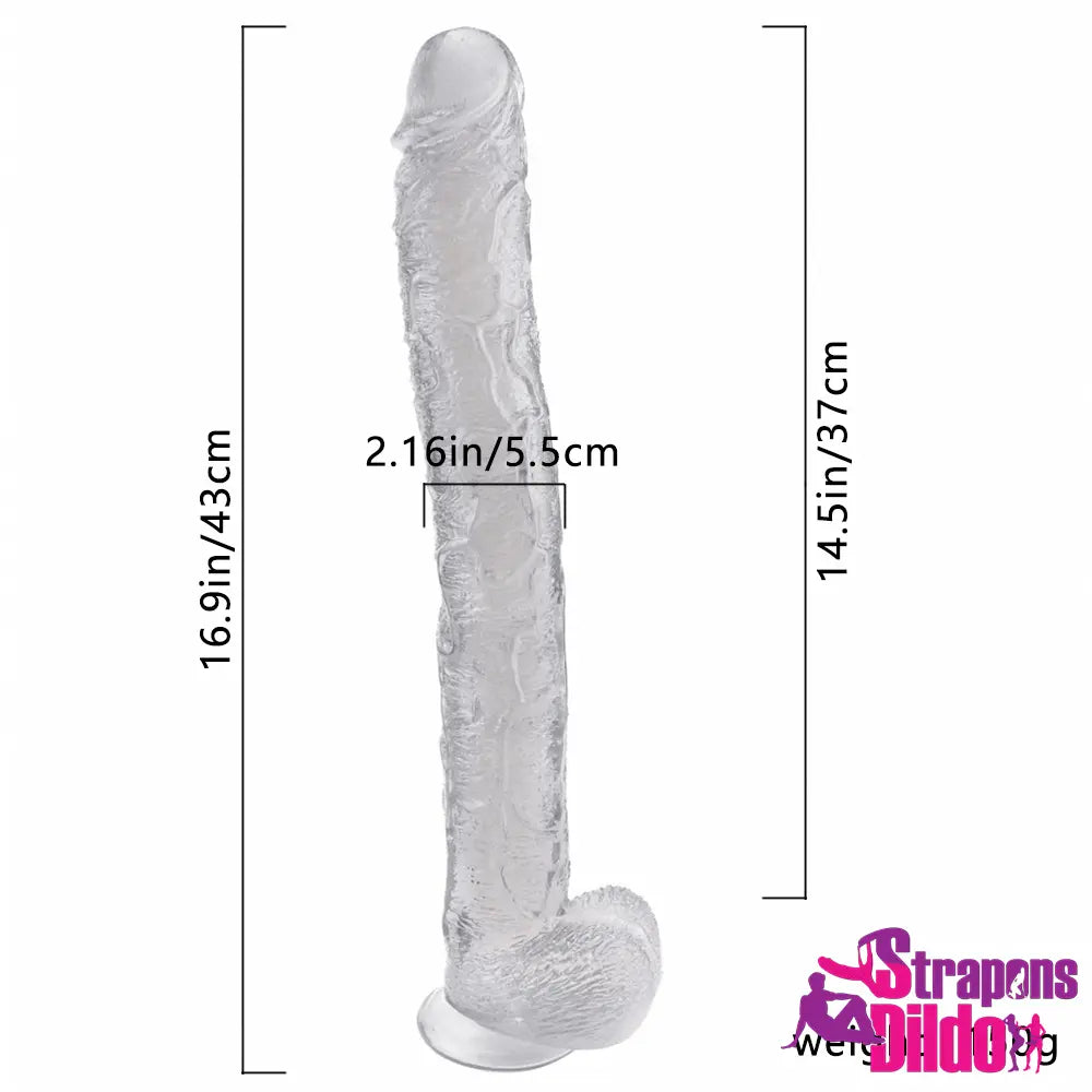 16.9in Real Feeling Huge Long Dildo For Women Men Adult Couples Strap ons Dildo