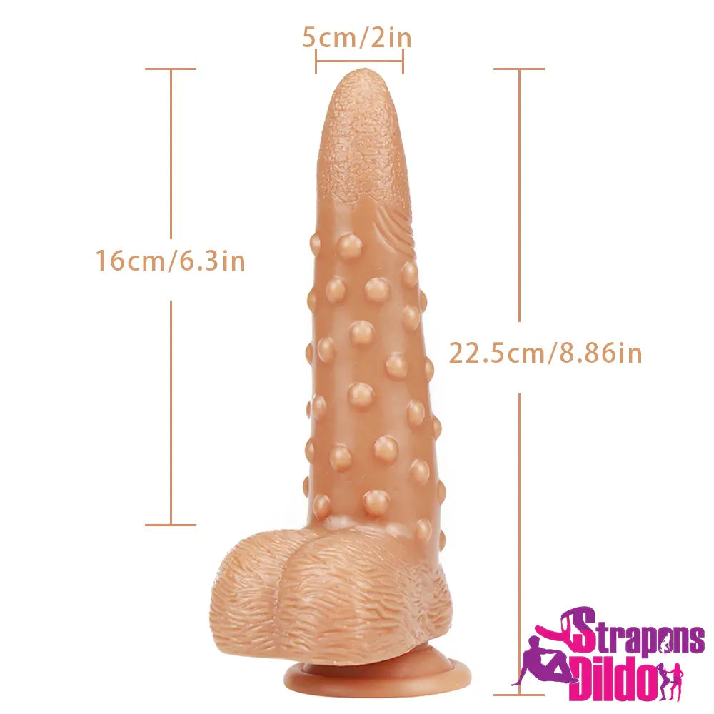 8.85in Silicone Soft Octopus Tentacle Prostate G Spot Anal Real Dildo Strap ons Dildo