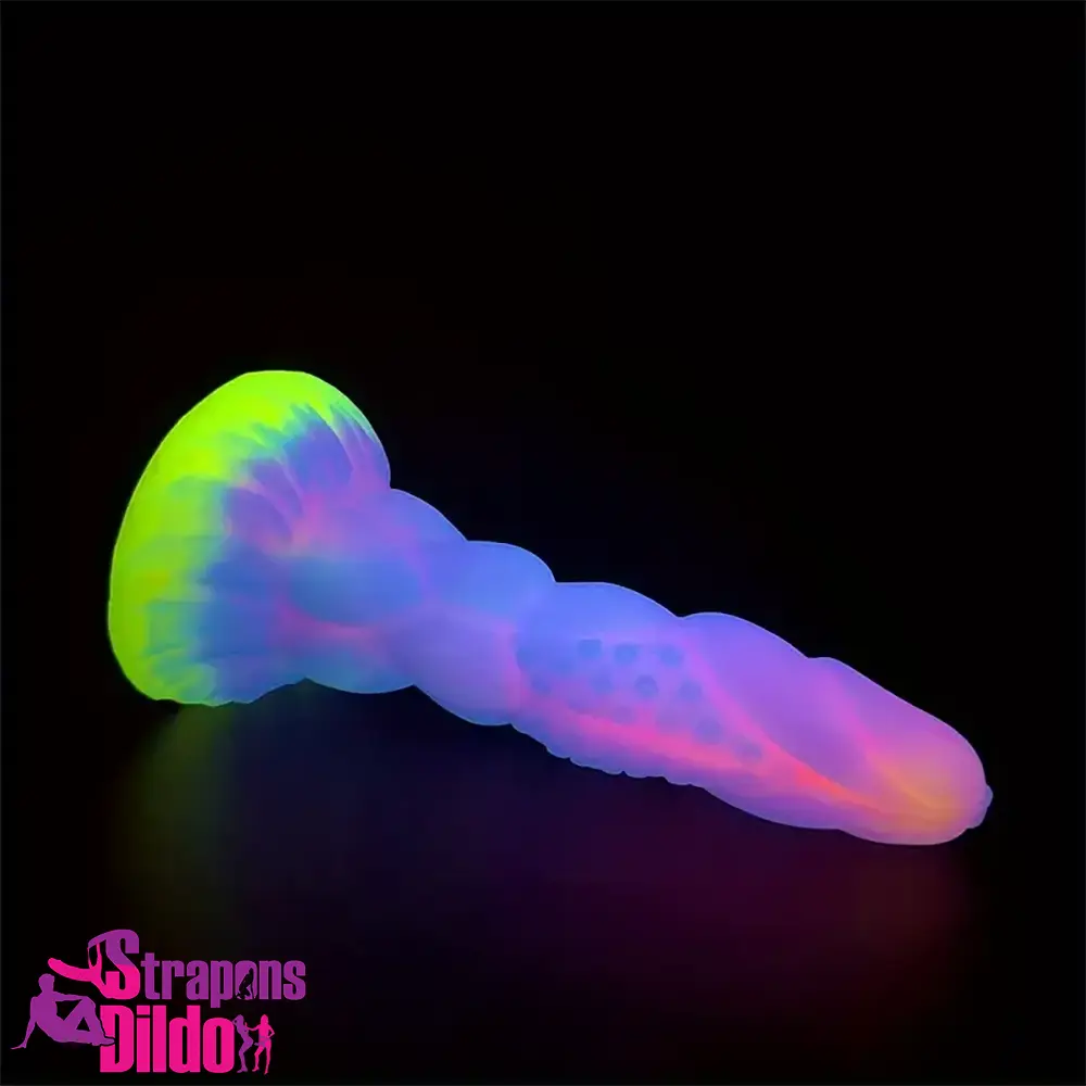 8.14in Flexible Silicone Soft Big Dildo Luminous Monster Masturbator Toy Strap ons Dildo