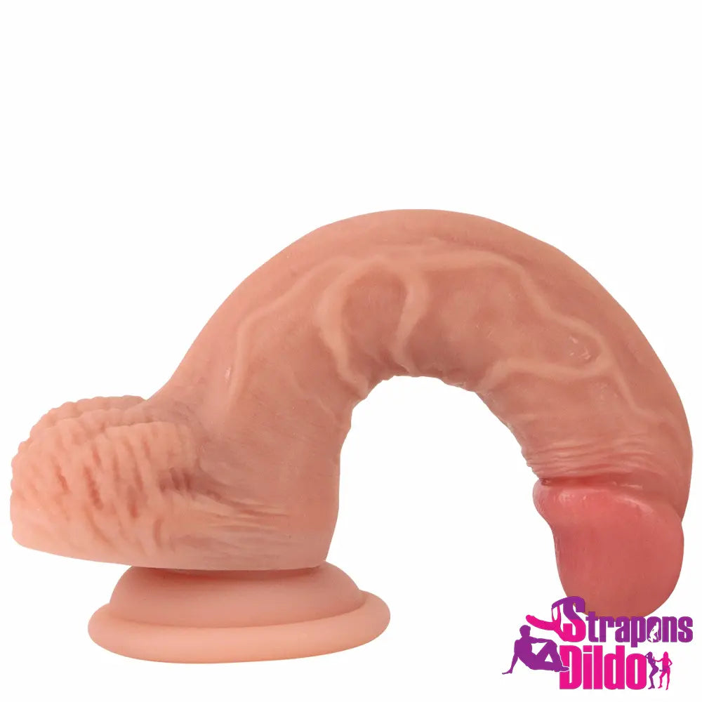 7.48in Silicone Soft Lifelike Real Feeling Dildo Mature Love Sex Toy Strap ons Dildo