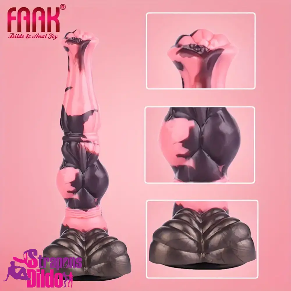 11in 9.8in 11.2in 9.8in Silicone Fantasy Large Horse Penis Knot Dildo Strap ons Dildo