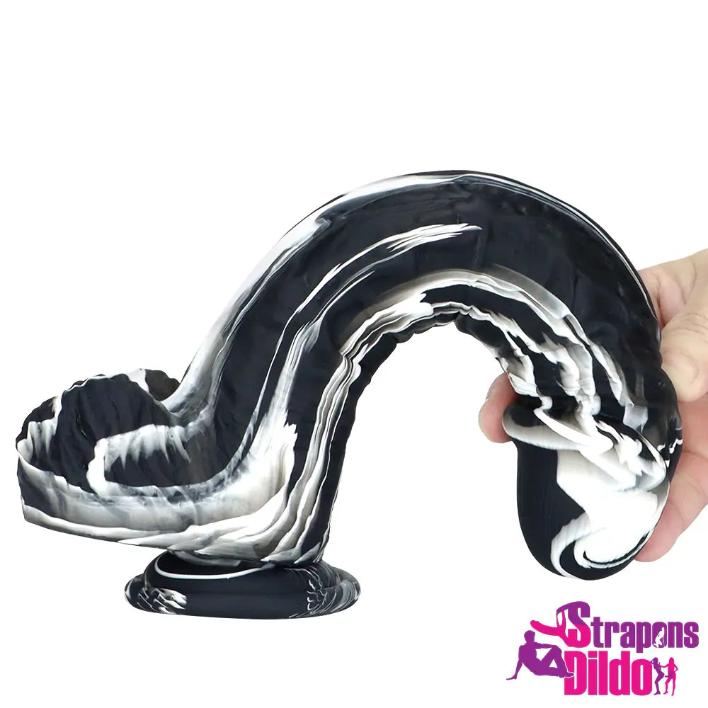 9.84in Silicone Soft Big Prostate Massage Dildo With Suction Cup Strap ons Dildo