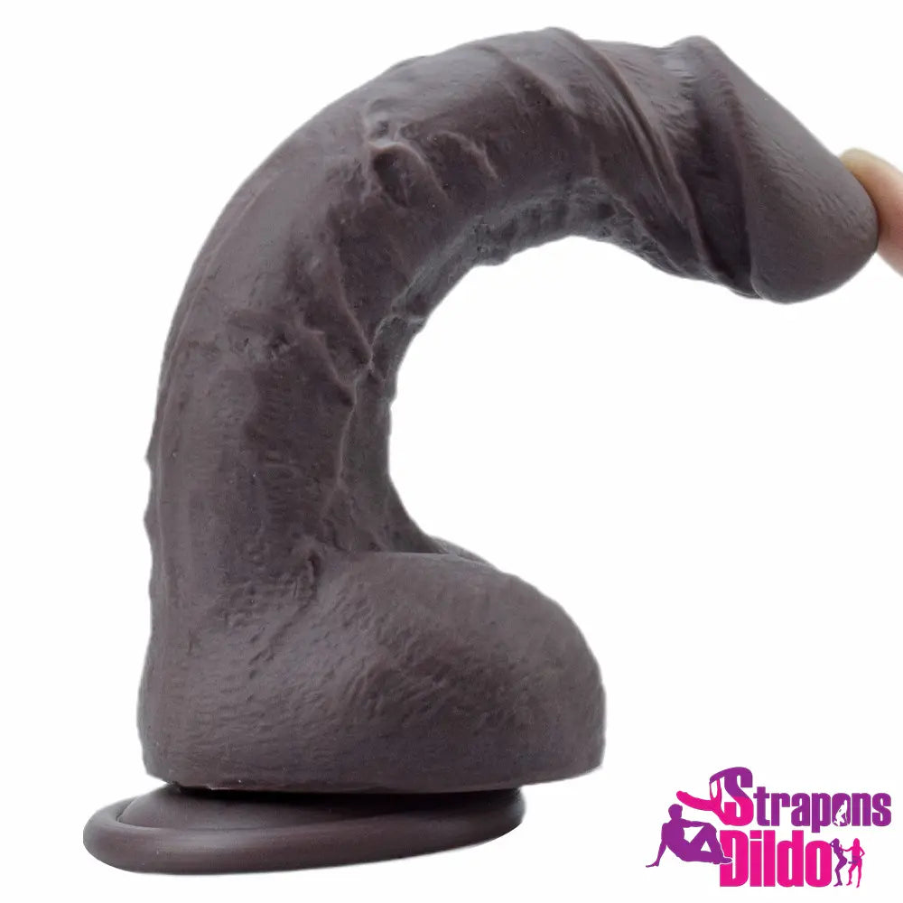 7.67in Lifelike Silicone Soft Realistic Penis G-spot Simulation Anal Dildo Strap ons Dildo