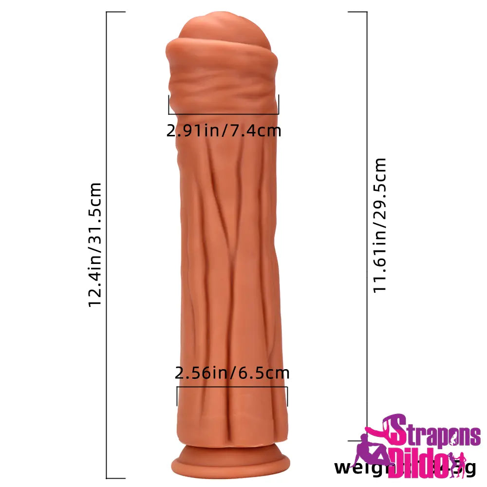 12.4in Huge Animal Horse Cock Silicone Soft Thick G-Spot Vagina Dildo Strap ons Dildo