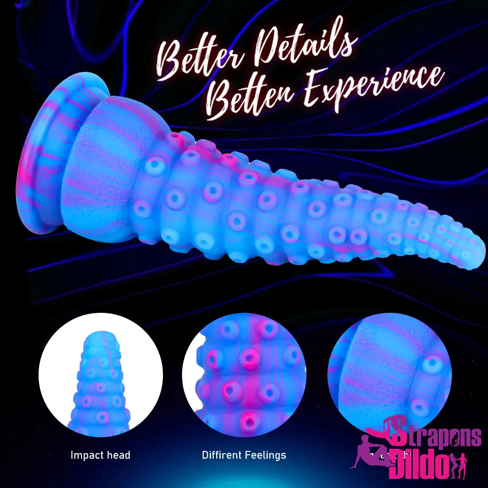 6.02in 7.09in 8.06in Silicone Octopus Tentacle Suction Cup Soft Dildo - Strap ons Dildo