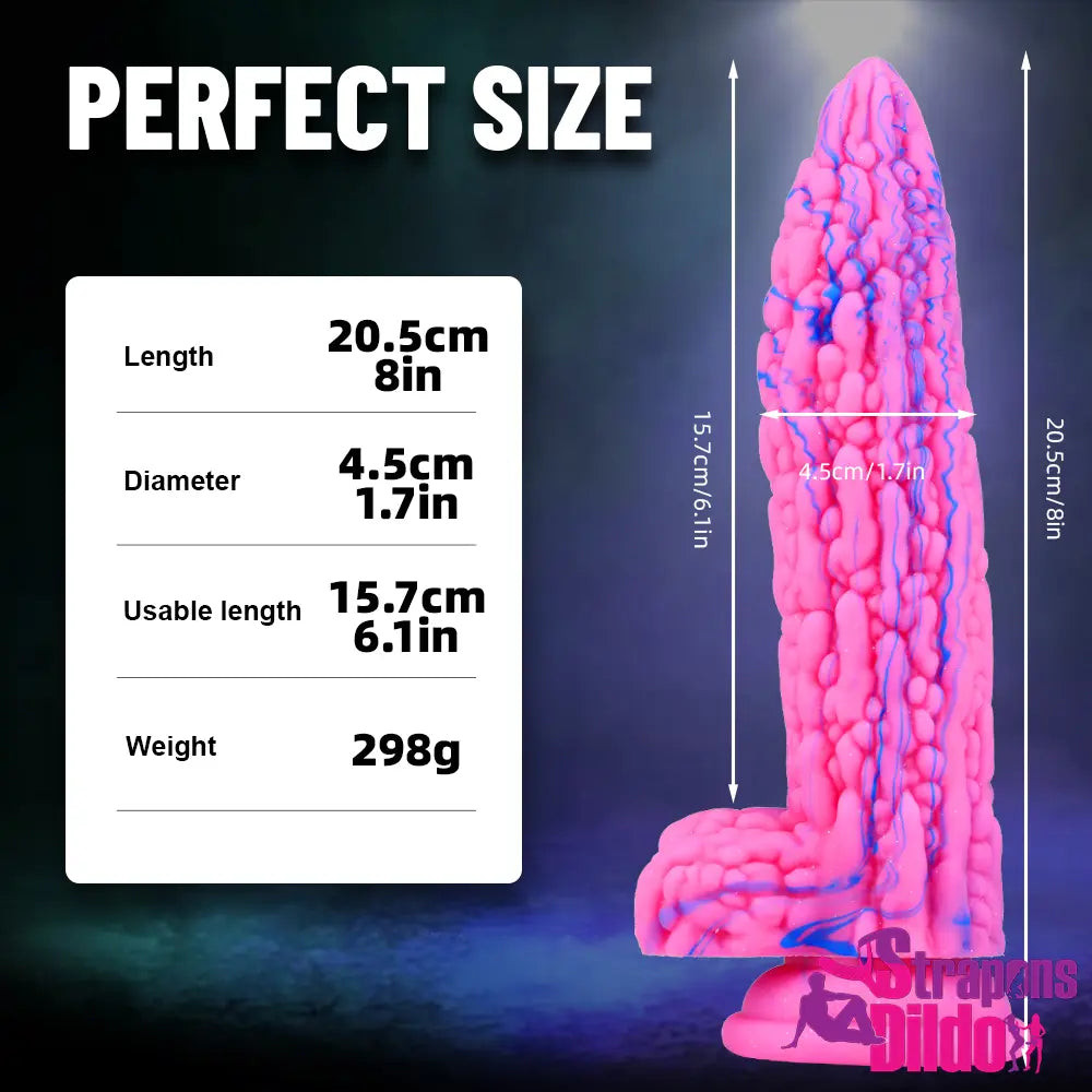 8in Silicone Soft Fantasy Big Dildo Sex Toy For Vagina G-spot Orgasm - Strap ons Dildo