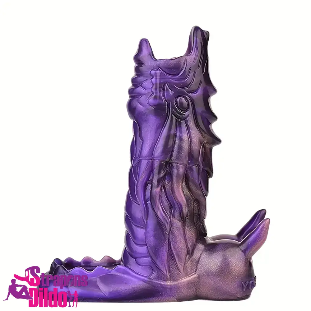 5.91in Liquid Silicone Dragon Fantasy Hollow Dildo Enlargement Sleeve Strap ons Dildo