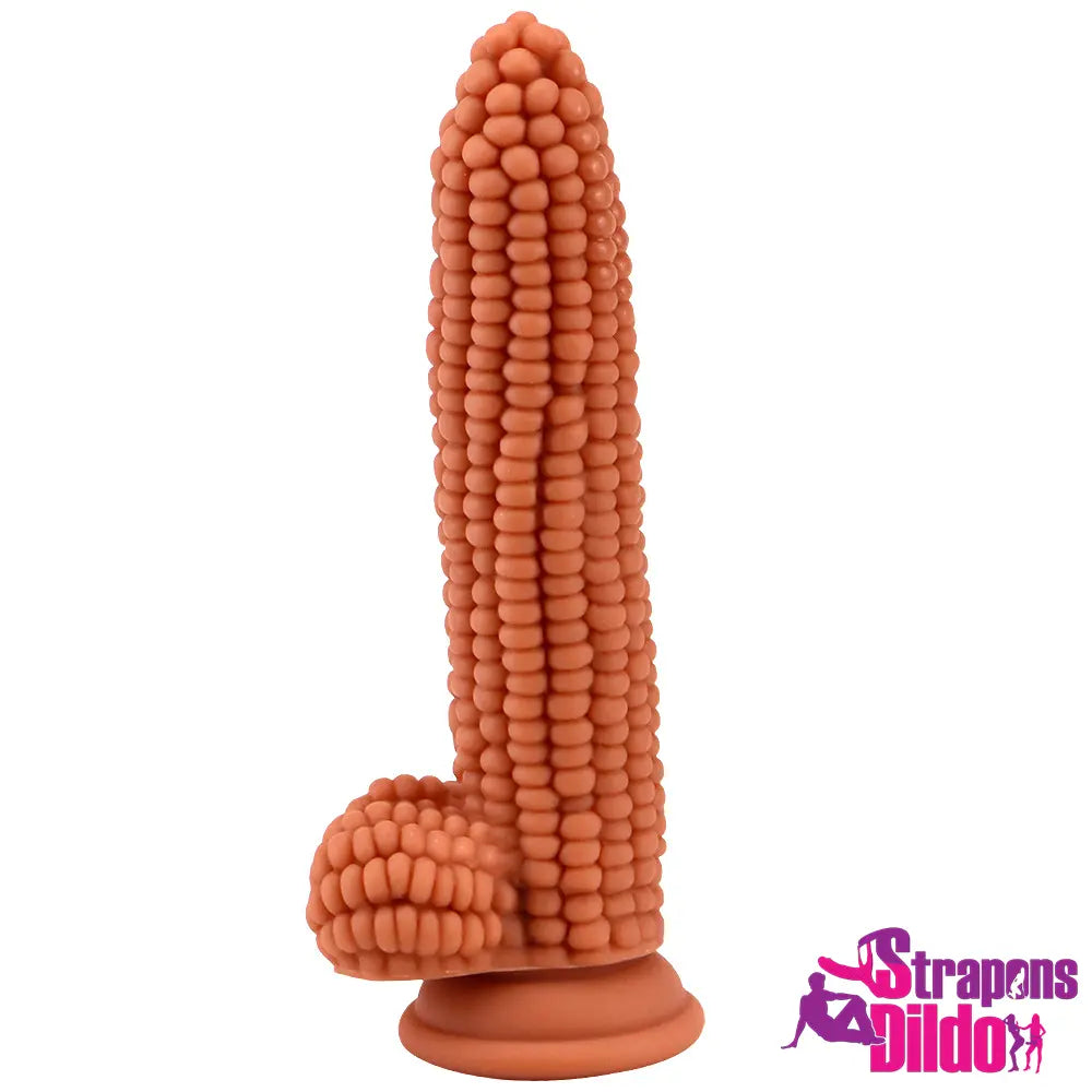 8.26in Silicone Soft Corn Cob Big Dildo Couples Gay Lesbian Sex Toy Strap ons Dildo