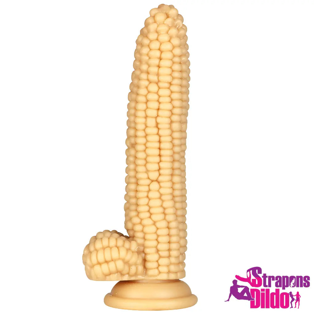 8.26in Corn PVC G Spot Real Feeling Big Anal Dildo With Suction Cup Strap ons Dildo