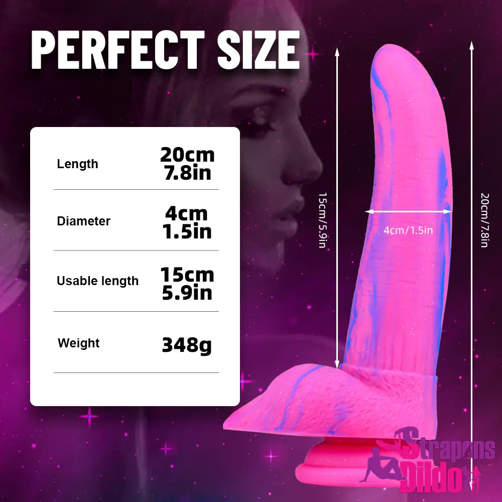 7.8in Silicone Soft Fantasy Banana Dildo Sex Toy For Vagina G-spot - Strap ons Dildo