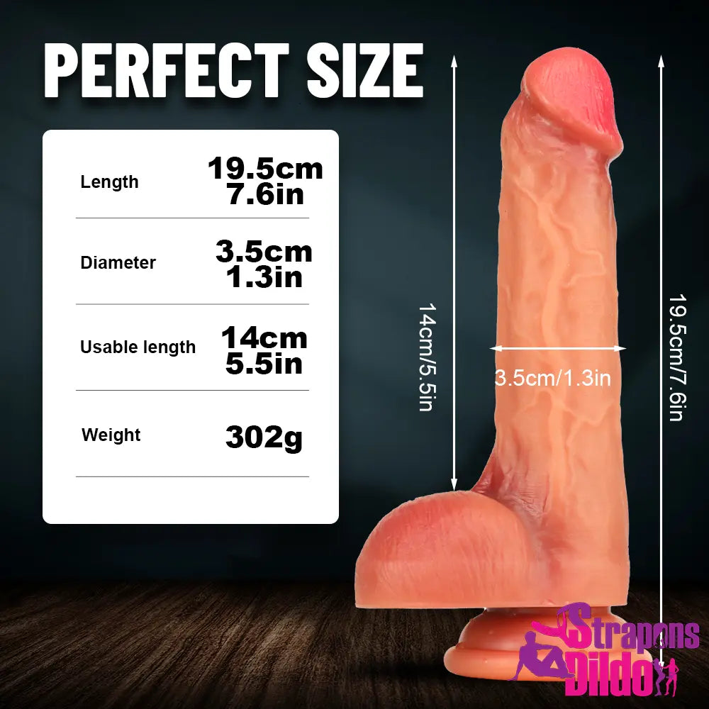 7.6in Flexible Realistic Dildo For Women G Spot Men Erotic Stimulator - Strap ons Dildo