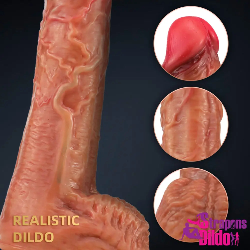 7.68in Silicone Soft Penis With Suction Cup Dildo For Clitoris Vagina - Strap ons Dildo