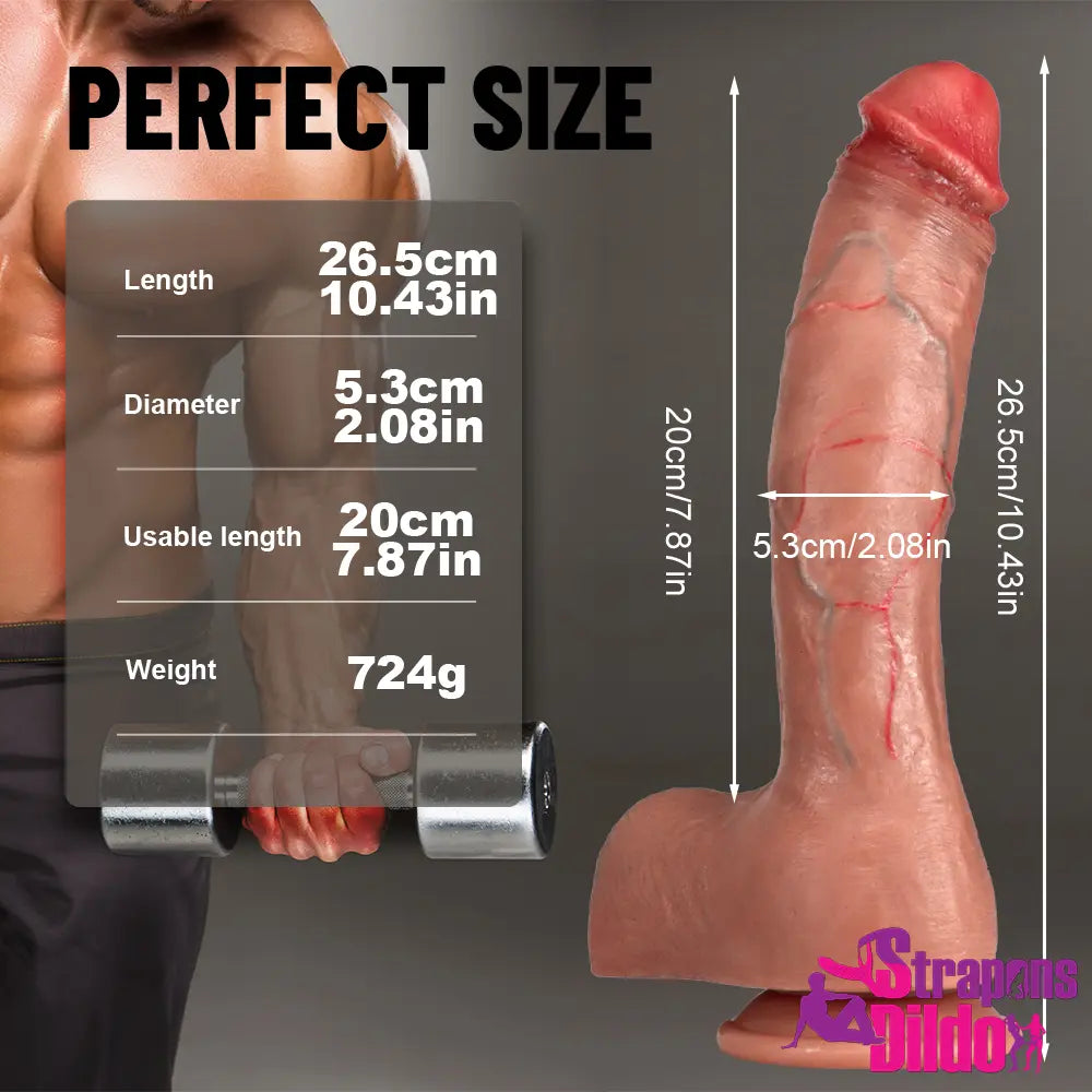 8.66in 10.43in Soft Skin Feeling Huge Penis Dildo Dick With Suction Cup - Strap ons Dildo