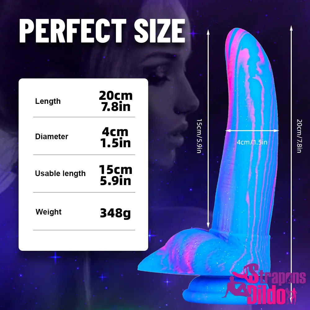 7.8in Silicone Soft Fantasy Banana Dildo Sex Toy For Vagina G-spot - Strap ons Dildo