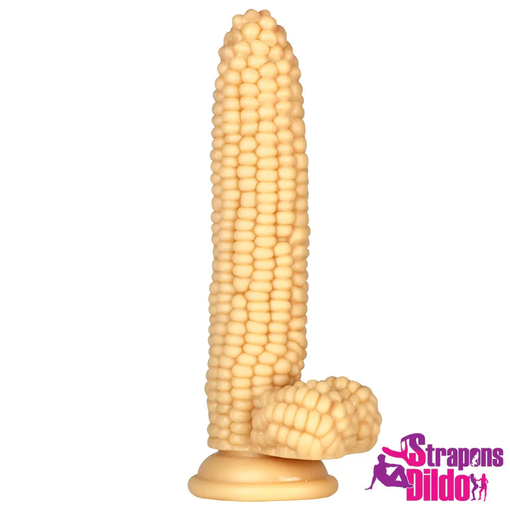 8.26in Corn PVC G Spot Real Feeling Big Anal Dildo With Suction Cup Strap ons Dildo